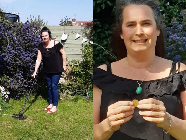 Buồn chán nên lôi máy dò kim loại ra thử, người phụ nữ vỡ oà khi thấy thứ trong vườn - 2