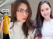 Làm đẹp - Không hẹn mà gặp, Hà Tăng và "công chúa béo" nhà Duy Mạnh đều uống nước nghệ chăm sắc vóc