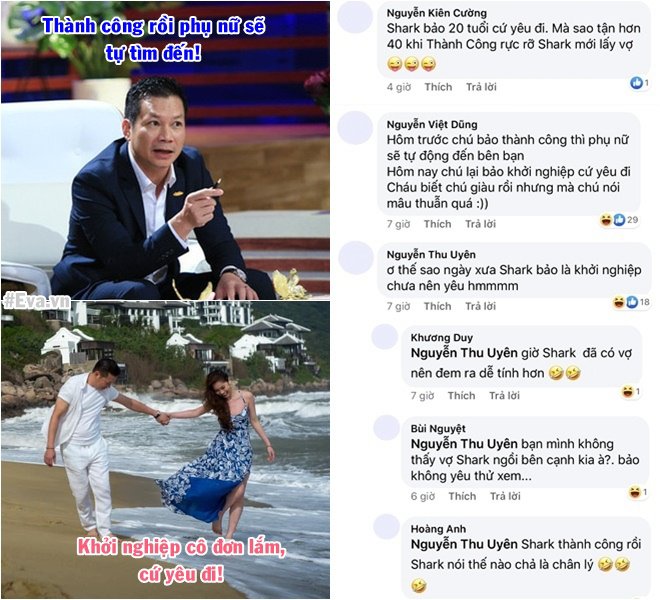 Quan điểm yêu ngược nhau của chính vị cá mập.