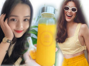 Sức khỏe - Sống trẻ khoẻ hơn khi học theo Hà Tăng, vợ Duy Mạnh uống nước ép nghệ dưỡng nhan