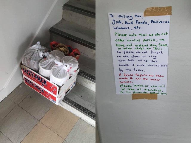 Nhận đơn hàng 16 suất mì, anh shipper sốc nặng khi đọc tờ giấy dán ở cửa nhà khách hàng