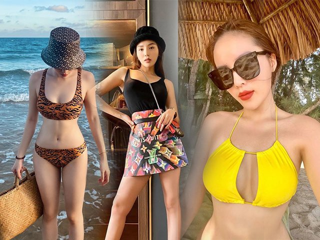 Kỳ Duyên chuyển sang diện bikini kín đáo vòng 1 để khoe khéo vòng 2 lên cơ săn chắc