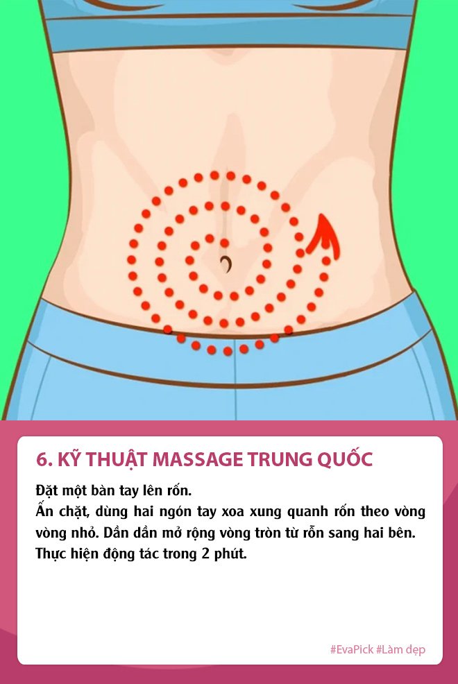 cham massage theo 6 dong tac nay, mo cu the tieu bien, bung phang ly khong can den phong tap - 7