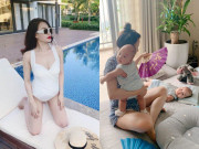 Làm mẹ - Cựu tiếp viên hàng không sinh con cho chồng MC, giờ đầu bù tóc rối chăm con, ở nhà thuê