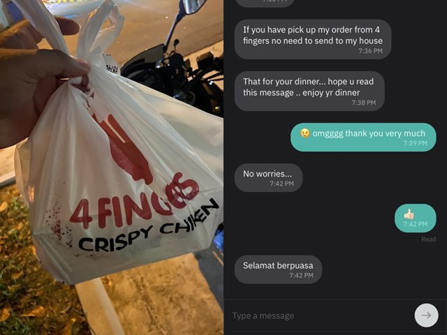 Đi giao đồ ăn đêm, anh shipper xúc động khi đọc tin nhắn và nhận món quà của khách