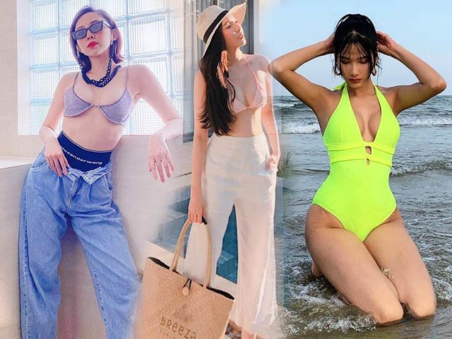 Ngày nghỉ lễ, dàn mỹ nhân Việt thi nhau thả dáng bốc lửa bên bờ biển với bikini