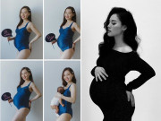 Bà bầu - Diện cùng một bộ bikini từ ngày bầu đến sau sinh, Linh Phi chẳng thay đổi gì ngoài bụng