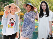 Thời trang - Vợ Duy Mạnh diện toàn đồ bộ với áo thun, tưởng đổi gu hoá ra là bảo vệ em bé