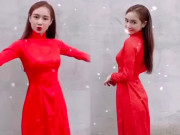 Thời trang - Nhã Phương lâu lâu diện lại áo dài đỏ fans tấm tắc khen ngợi điểm này