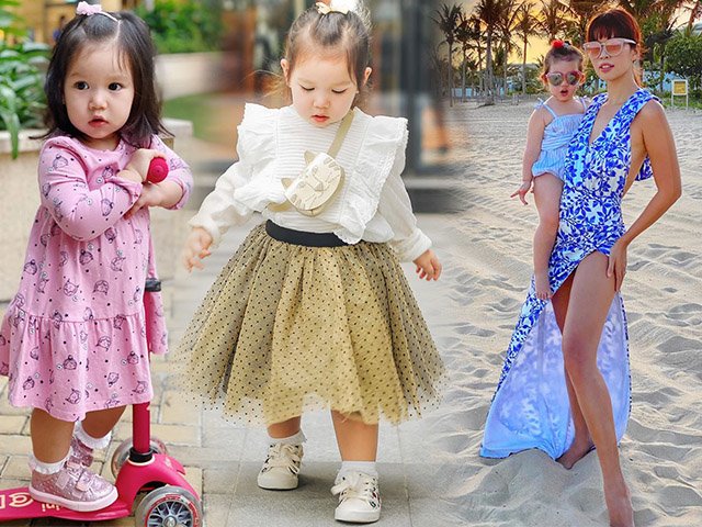 Con gái lai tây của Hà Anh 2 tuổi đã có thần thái siêu mẫu, mặc đồ chuẩn rich kid Việt