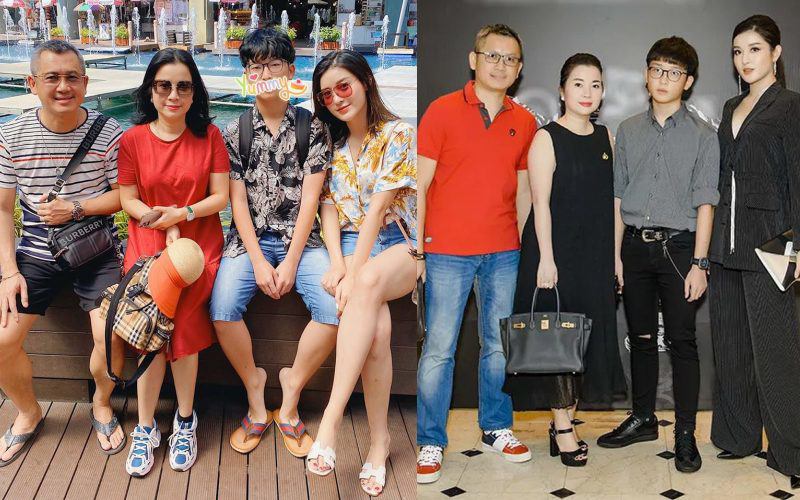 gia dinh "cuc pham" cua a hau huyen my: bo me thoi tre cung dep, em
trai nhu soai ca - 1