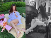 Bà bầu - Sinh con lần 3, người phụ nữ Việt lấy tỷ phú Mỹ khoe ngực trần U44 cho con bú