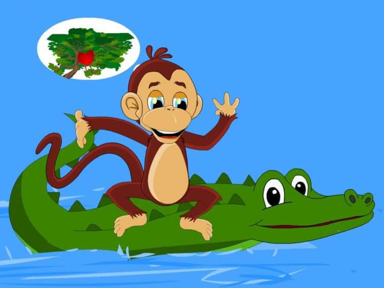 Truyện cổ tích: con khỉ và con cá sấu - 1