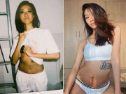 Bà bầu - "Ca sĩ Việt từng rap cho tổng thống Obama nghe" vén áo khoe bụng nổi cơ sau sinh