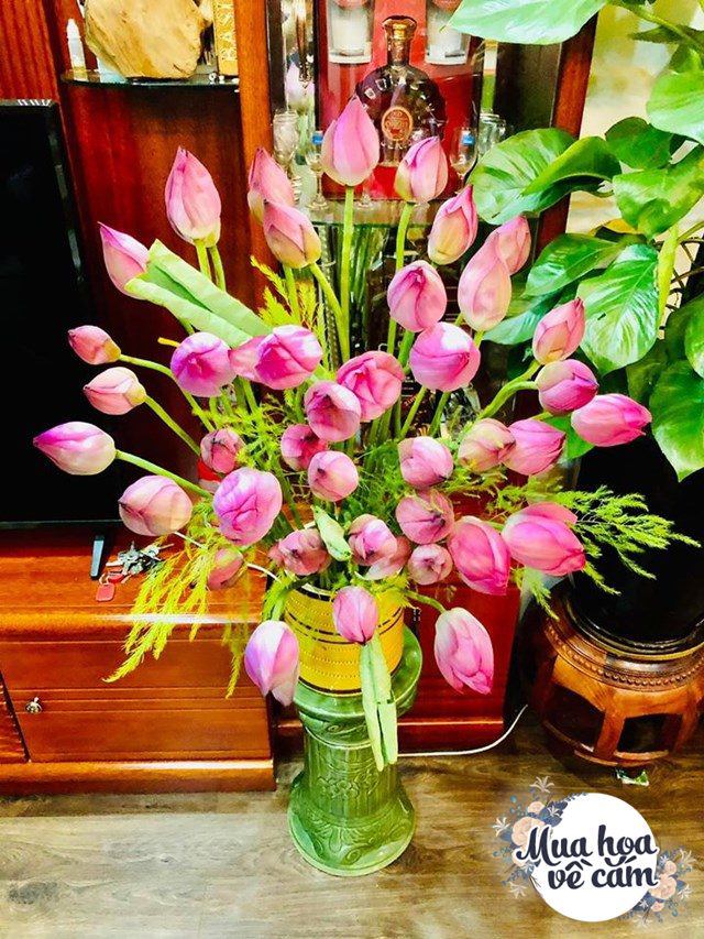 Muôn kiểu cắm hoa sen đẹp hút hồn của chị em Việt, nhìn là muốn amp;#34;rướcamp;#34; ngay 1 bình - 23