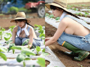 Tin tức - Cô nông dân trồng rau, nuôi lợn nhưng chỉ mặc độc yếm lộ vòng 1 gây tranh cãi