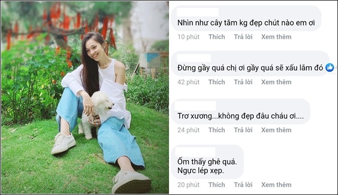Sao Việt 24h: Hiền Thục gầy guộc chỉ còn 40kg, thân hình amp;#34;trơ xươngamp;#34; và ngực lép kẹp - 2