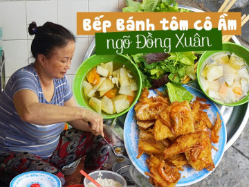 Bánh tôm cô Ầm lâu năm nức tiếng phố cổ, khách ầm ầm đến ăn, doanh thu 1,2 triệu/ngày