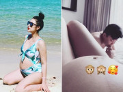 Bà bầu - Vân Navy lộ ảnh "giường chiếu" nóng bỏng với ông xã doanh nhân dù bụng bầu vượt mặt