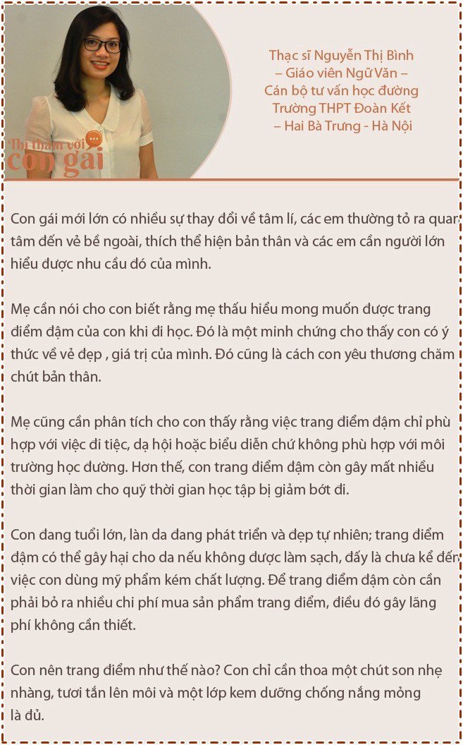 me “het hon” khi nhin con gai 14 tuoi trang diem mat bu phan di hoc - 6