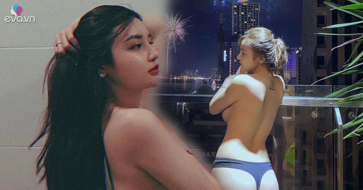 Thả dáng ngoài ban công, cô gái 9x khoe vòng 1 siêu khủng