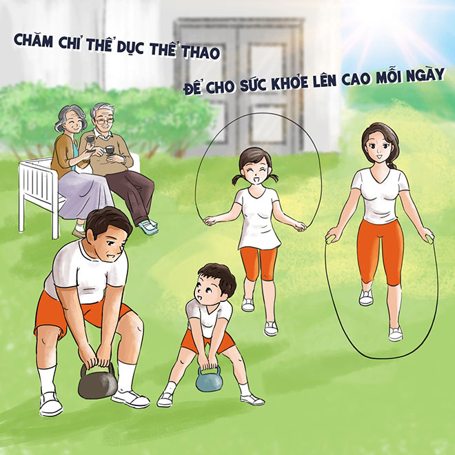 Thể dục tăng cường sức khỏe, bảo vệ lá gan mỗi người. 