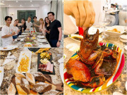 Bếp Eva - Đăng Khôi, Dương Khắc Linh làm tiệc hoành tráng đãi 2 bà bầu mới và "mẹ bỉm" Khánh Thi