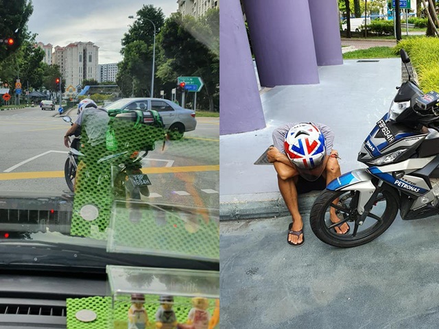 Anh shipper ốm nặng vẫn khăng khăng đi giao hàng, người đi đường có hành động bất ngờ