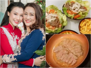 Bếp Eva - Bà bầu Hoàng Oanh khoe mẹ ruột nấu ăn "ngon nhức nách", sợ con gái đụng đâu hỏng đấy