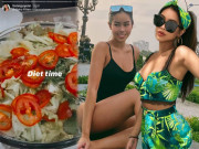 Làm đẹp - Dáng đẹp như tạc tượng, rich kid Tiên Nguyễn vẫn quyết giảm cân, chỉ ăn rau và quả
