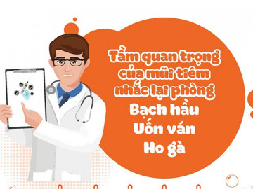 Tầm quan trọng của mũi tiêm nhắc lại phòng bạch hầu, uốn ván, ho gà