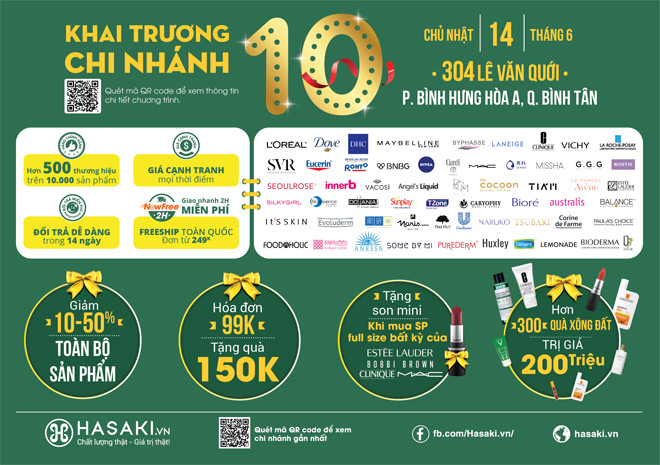Khai trương chi nhánh thứ 10, Hasaki chơi lớn khiến dân tình amp;#34;phát sốt” với quà tặng - 1