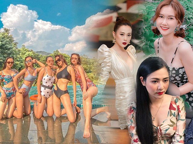 Du lịch chung, dàn mỹ nhân làng Yên - Cô gái nhà người ta thi nhau đọ dáng gợi cảm