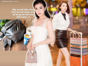 Thời trang - Tiết kiệm như Cao Thái Hà: có cả lô túi hiệu tiền tỷ lại dùng túi ni lông đựng đồ
