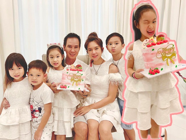 Công chúa nhà Lý Hải - Minh Hà diện váy đôi với mẹ mừng sinh nhật 7 tuổi