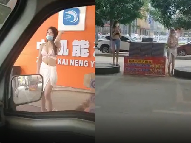 3 cô gái mặc bikini lộ vòng 1 amp;#34;khủngamp;#34; đứng bán xăng, dân mạng tranh cãi gay gắt - 2