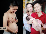 Bà bầu - Một tháng sau ca đẻ thường, “người đàn ông Cần Thơ mang bầu” rạng rỡ xuất hiện bên vợ con