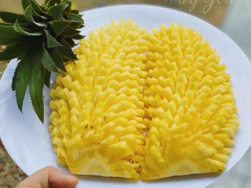 Học cách gọt dứa thời thượng của gái đảm Quảng Ngãi, đảm bảo ai cũng nịnh được mẹ chồng