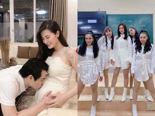 Dân mạng thót tim nhìn cảnh Đông Nhi bầu 5 tháng vẫn đi giày cao gót nhảy cực sung 