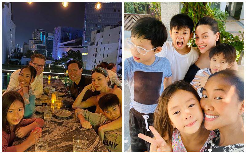 Con trai Hà Hồ đi ăn cùng con gái Đoan Trang: Chuẩn cặp nhóc tì cùng bố giàu mẹ đẹp - 4