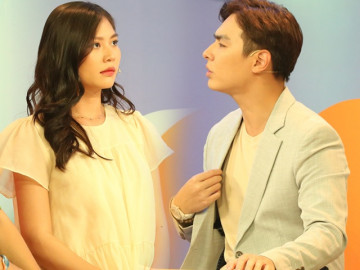 Đang bầu sắp đẻ, Chúng Huyền Thanh bị ông xã "tố" ghen tuông ôm con lên phim trường