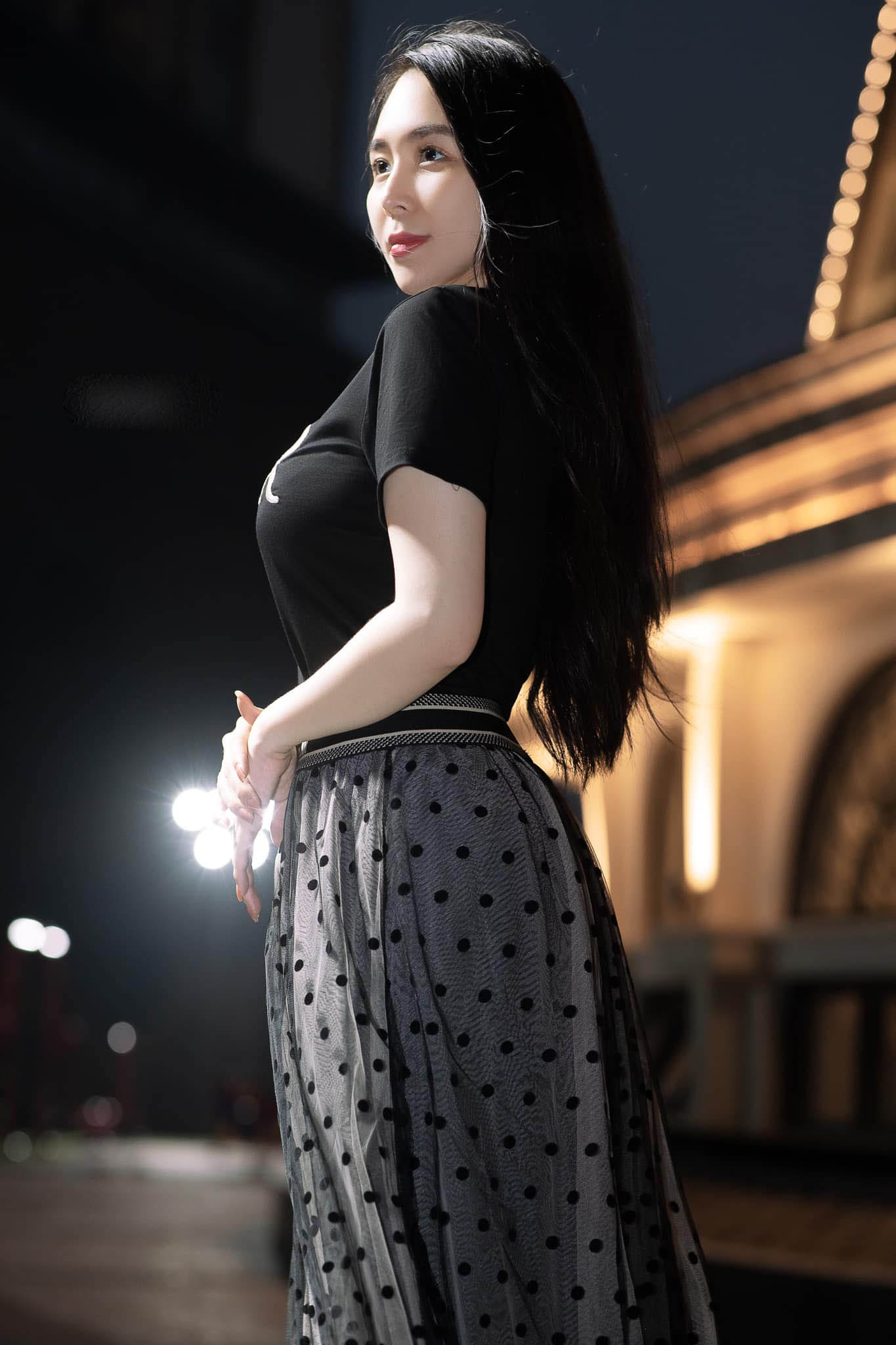 Đầm len body sexy dự tiệc Xẻ tà Dáng dài Trễ vai Hở lưng Váy đen quyến rũ Đi  bar Hàn Quốc Quây ngực Gợi cảm - Đầm, váy nữ | ThờiTrangNữ.vn