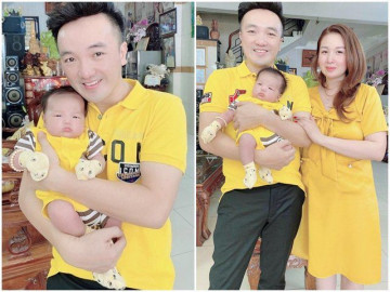 Chào đời cơ thể tím tái, sau 1 tháng con trai Dương Ngọc Thái bụ bẫm, đáng yêu, giống bố