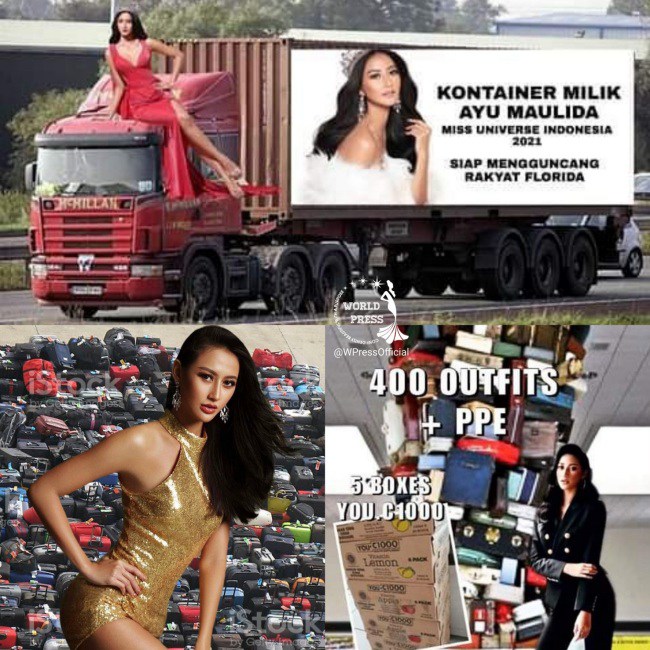 Khánh Vân tuyên bố đem 200 outfits đi Miss Universe, đại diện Indonesia liền amp;#34;đàn ápamp;#34; với container 400 bộ - 5