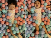 Làm mẹ - Ảnh con gái Cường Đôla khóc mếu khi bị bóng đè ở khu vui chơi