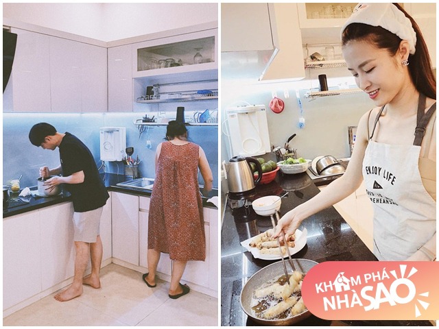 Nhà Celeb: Phòng bếp của Tăng Thanh Hà, Đông Nhi và dàn sao Việt gọn gàng, sang trọng thấy mê