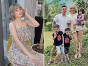 Bà bầu - Sau sinh 2 con với trưởng nhóm The Men, hotgirl Đà Nẵng mặt xinh như hoa nhưng "che bụng hoài"