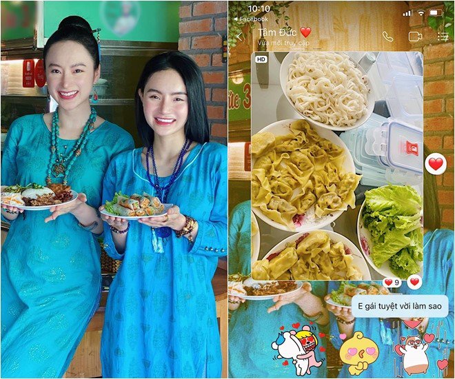 Angela Phương Trinh thốt lên đầy hạnh phúc khi được em gái ruột xinh đẹp nấu cho bát mì - 7