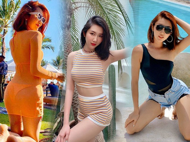 Thuý Ngân diện đồ tắm kín bưng mà vẫn gợi cảm, có bộ tưởng không hở mà sexy đốt mắt