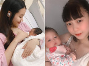 Bà bầu - Hai hotgirl 10X lấy chồng sớm, mang bầu "mặt búng ra sữa", giờ đã ra dáng mẹ bỉm